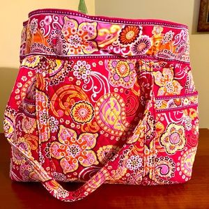 Vera Bradley - Miller style Tote bag - retired pattern - Raspberry Fizz